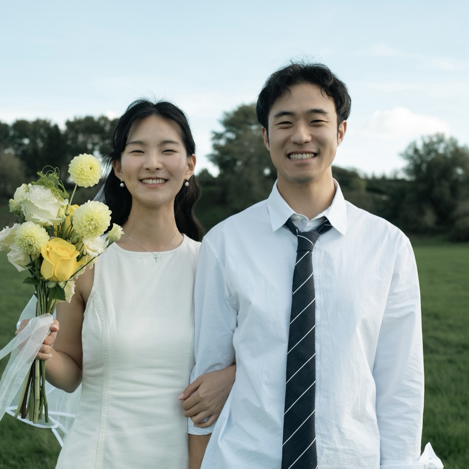 Smiling together in the meadow